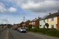 Corby, United Kingdom - 19 March 2019. Traditional english house, brick house. Outdoor street view. Beautiful old houses