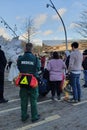 Corby, United Kingdom - 8. 02. 2020 - Portrait of a male paramedic at an outdoor event Royalty Free Stock Photo