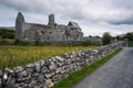 Corcomroe Abbey ruins and its cemetery in Ireland Royalty Free Stock Photo