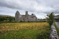 Corcomroe Abbey ruins and its cemetery in Ireland Royalty Free Stock Photo