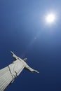 Corcovado Christ the Redeemer Blue Sky Sun Vertica