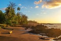 Corcovado national park beach sunset, Costa Rica Royalty Free Stock Photo