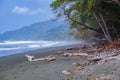 Corcovado National Park - beach view with mist Royalty Free Stock Photo