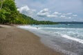 Corcovado National Park - beach view with tourists Royalty Free Stock Photo