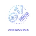 Cord blood bank concept icon