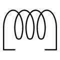 Cord coil icon, outline style Royalty Free Stock Photo