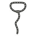 Cord lasso icon outline vector. Western rope