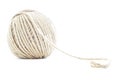 Cord skein, hemp roll, braided ball isolated on white background Royalty Free Stock Photo
