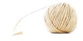 Cord skein, jute roll, traditional ball isolated on white background Royalty Free Stock Photo