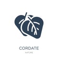 cordate icon in trendy design style. cordate icon isolated on white background. cordate vector icon simple and modern flat symbol