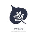 cordate icon on white background. Simple element illustration from Nature concept