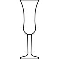 Cordial glass icon, cocktail glass name related vector