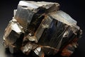 Cordierite fossil mineral stone. Geological crystalline fossil. Dark background close-up. Royalty Free Stock Photo