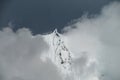 Cordillera Blanca, mountain in dark clouds