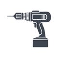 Cordless Drill Symbol Power Tool Silhouette Electric Drill Icon Illustration Royalty Free Stock Photo