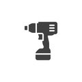 Cordless drill vector icon