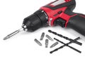 Cordless electric screwdriver with drill bit set