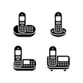 Cordless Phone Essential Communication Icons Set Royalty Free Stock Photo