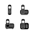 Cordless Phone Household Device Icons Pack Royalty Free Stock Photo