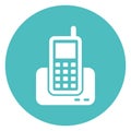 Cordless phone Isolated Vector Icon fully editable Royalty Free Stock Photo