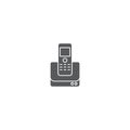 Cordless Phone vector icon symbol communication isolated on white background Royalty Free Stock Photo