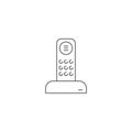 Cordless Phone vector icon symbol communication isolated on white background Royalty Free Stock Photo