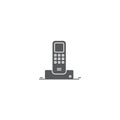 Cordless Phone vector icon symbol communication isolated on white background Royalty Free Stock Photo