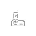 Cordless Phone vector icon symbol communication isolated on white background Royalty Free Stock Photo