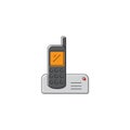 Cordless Phone vector icon symbol communication isolated on white background Royalty Free Stock Photo