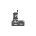 Cordless Phone vector icon symbol communication isolated on white background Royalty Free Stock Photo