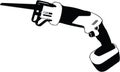 Cordless Reciprocating Saw Vector Illustration Royalty Free Stock Photo