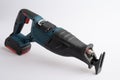 Cordless Reciprocating Saw on White Background Royalty Free Stock Photo