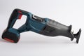 Cordless Reciprocating Saw on White Background Royalty Free Stock Photo
