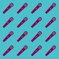 Cordless wireless microphone seamless repeating pattern