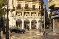 Cordoba, Andalusia, Spain - November 5, 2021: View of the beautiful facades of the house on the Plaza de las Tendillas Royalty Free Stock Photo