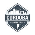 Cordoba Argentina Travel Stamp Icon Skyline City Design Tourism Badge Rubber.