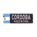 Cordoba road sign isolated on white background. Royalty Free Stock Photo