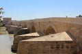 Cordoba, roman bridge. The Great Mosque or Mezquita famous interior in Cordoba, Spain Royalty Free Stock Photo