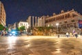 Cordoba, Spain - April 11, 2023: Tourists along the city streets at night Royalty Free Stock Photo