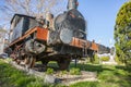 Old steam train engine at Cordoba Park, Spain Royalty Free Stock Photo