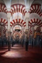 Arches and Columns of Hypostyle Prayer Hall at Mosque-Cathedral of Cordoba - Cordoba, Andalusia, Spain Royalty Free Stock Photo