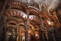 Arches and Columns of Hypostyle Prayer Hall at Mosque-Cathedral of Cordoba - Cordoba, Andalusia, Spain