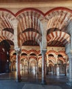 Columns of Hypostyle Prayer Hall at Mosque-Cathedral of Cordoba - Cordoba, Andalusia, Spain Royalty Free Stock Photo