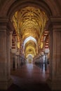 Rib Vault, Arches and Columns at Mosque-Cathedral of Cordoba - Cordoba, Andalusia, Spain Royalty Free Stock Photo