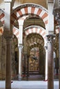 CORDOBA - SPAIN - JUNE 10, 2016 :Arches Pillars Mezquita Cordoba