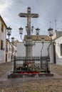 The famous Cristo de los Faroles, (Christ of the Lanterns), located in the Plaza de Capuchinos, Royalty Free Stock Photo