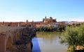 Roman Bridge on Guadalquivir river and The Great Mosque in Cordoba Royalty Free Stock Photo