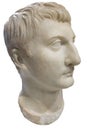 Drusus bust. Isolated. Side view