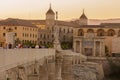 Cordoba spain skyline in sunset