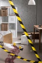 Cordon tape and crime Royalty Free Stock Photo